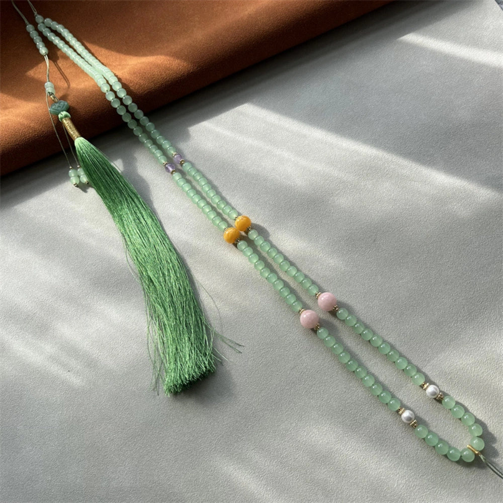 Vintage Chinese Tassel Statement Necklace Empowered Soul Jewelry