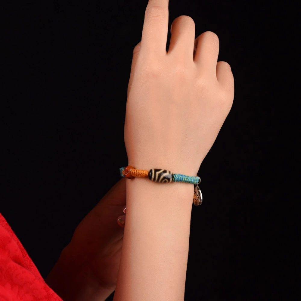 Modern Empowerment Tibetan Dzi Bead Bracelet Agate Protection Jewelry for Women