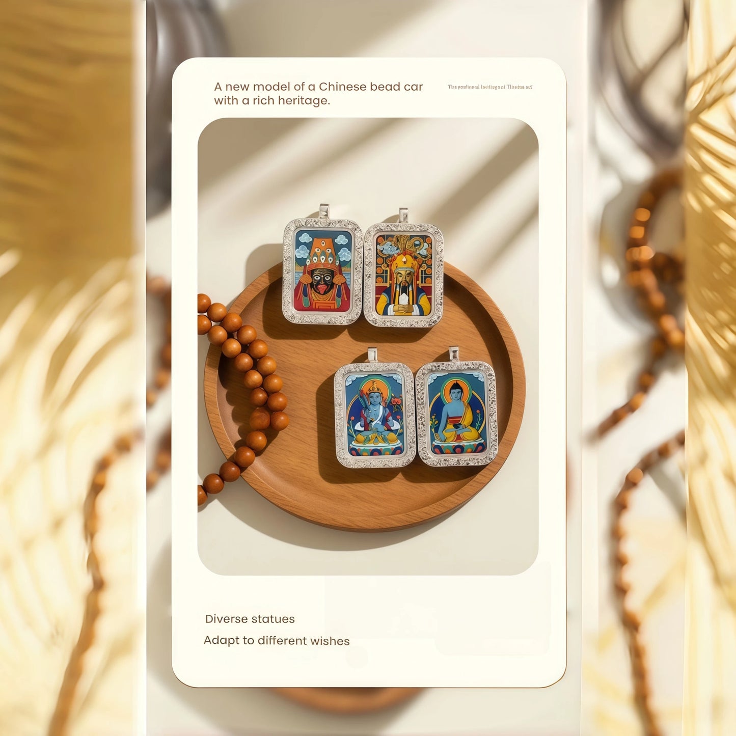 Akasagarbha Silver Handmade Thangka Pendant - Memory Wisdom Talisman