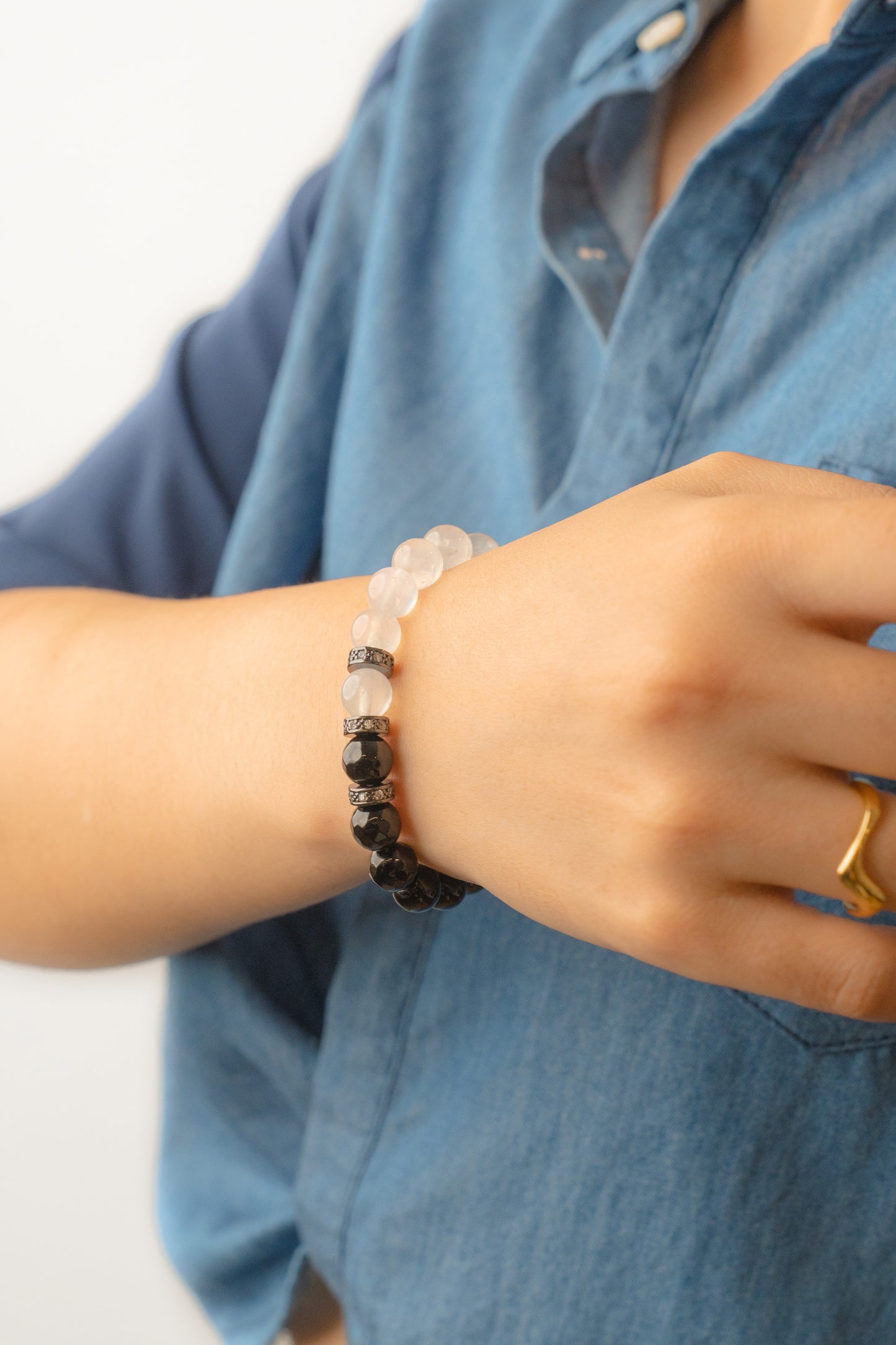 Birthstone Moonstone Bracelet - JUN - Half Ecilpse Mulstio - 10