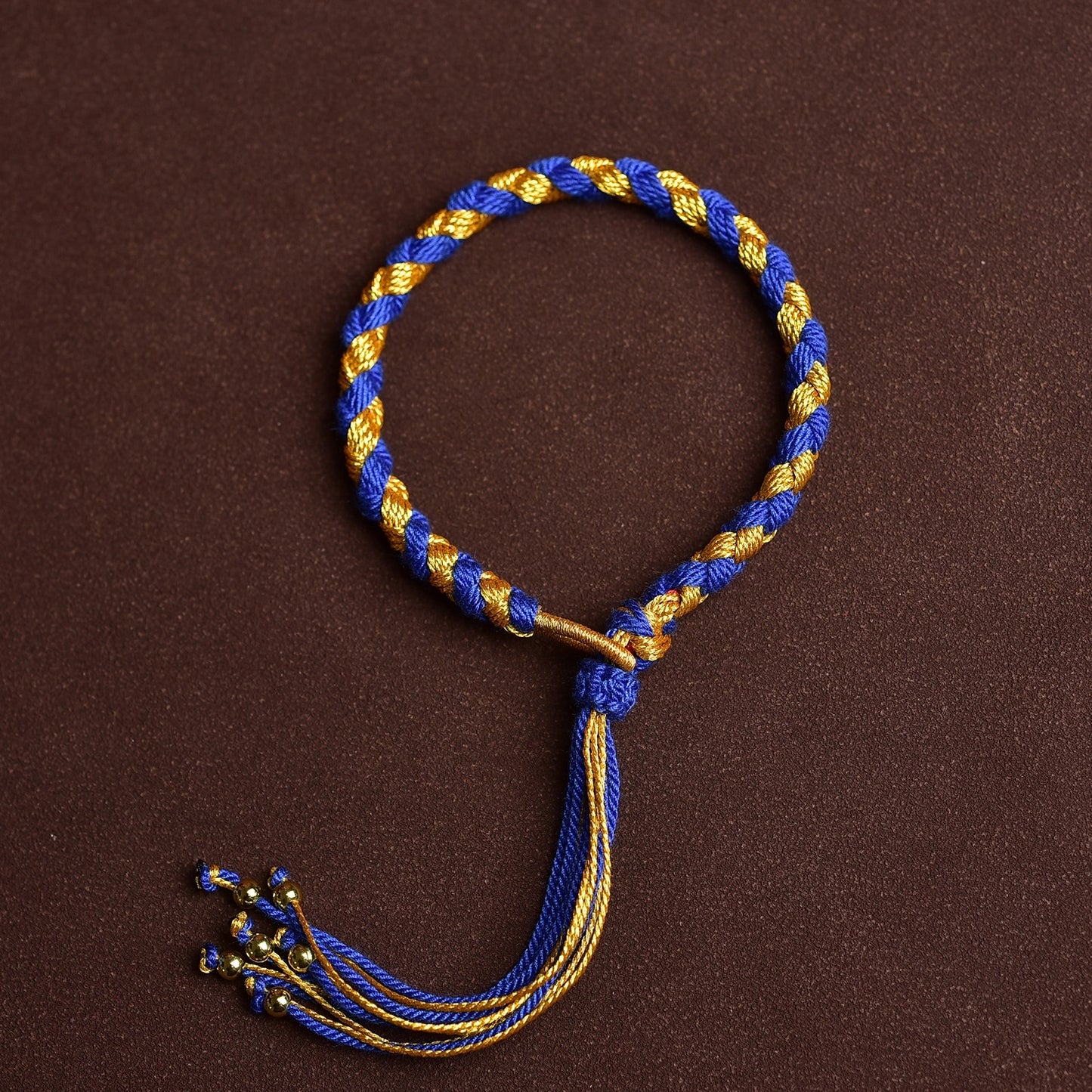 Double-Color Dragon Scale Knot Handwoven Adjustable Bracelet – Wood Element for Balance, Peace & Gentle Protection