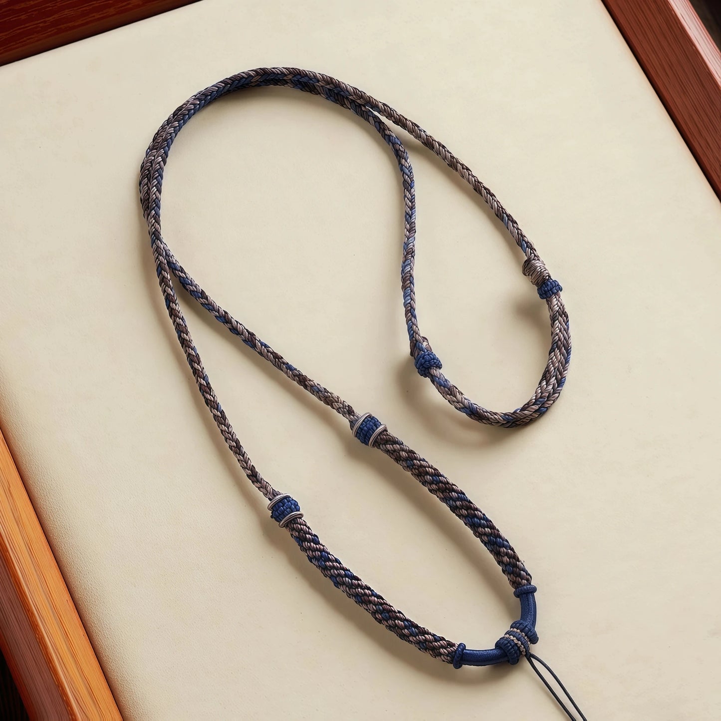 Exquisite Pattern Handwoven String Necklace - Adjustable Multi-Color Cord