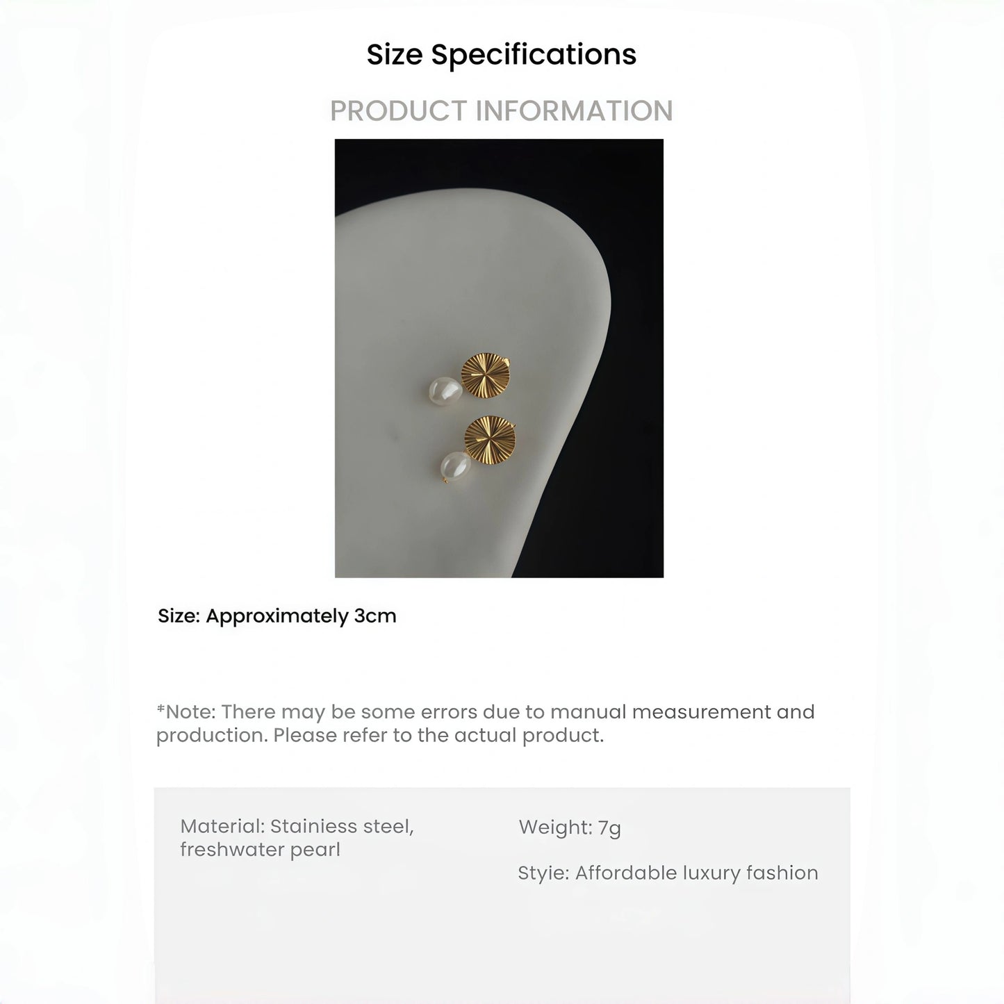 French Retro Gold Sunflower Freshwater Pearl Drop Earrings-Peace & Serenity