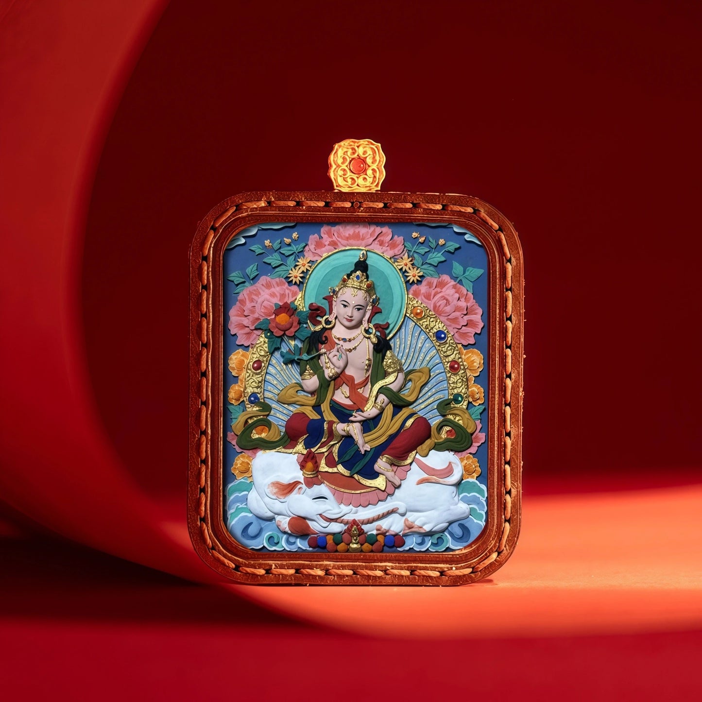 Samantabhadra Bodhisattva on Six-Tusked Elephant - Universal Virtue Symbol