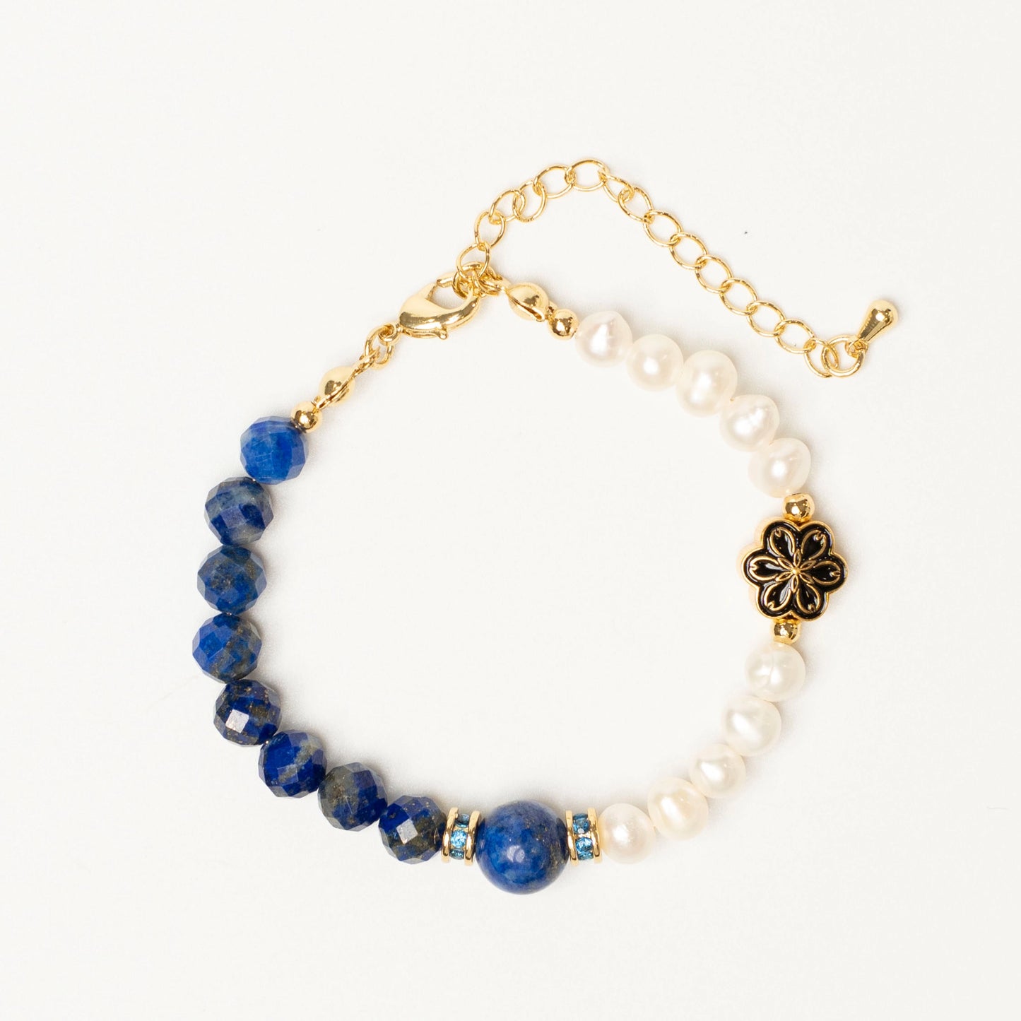 A talisman for authentic expression. This Mulstio bracelet uses Lapis Lazuli to uncover your inner truth and Pearl to give you the grace and clarity to speak it with confidence.