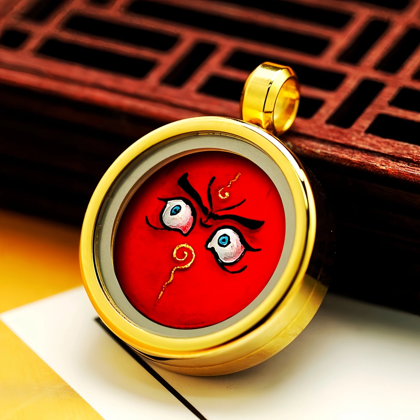 Red Wealth Eye with Mineral Pigments - Passion Income & Entrepreneurial Blessing Jewelry