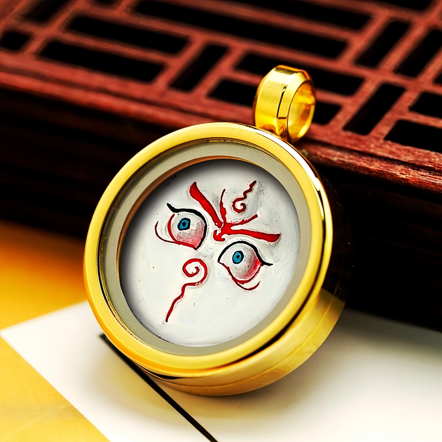 White Wealth Eye Hand-Painted Artwork - Spiritual Abundance & Inner Peace Symbol