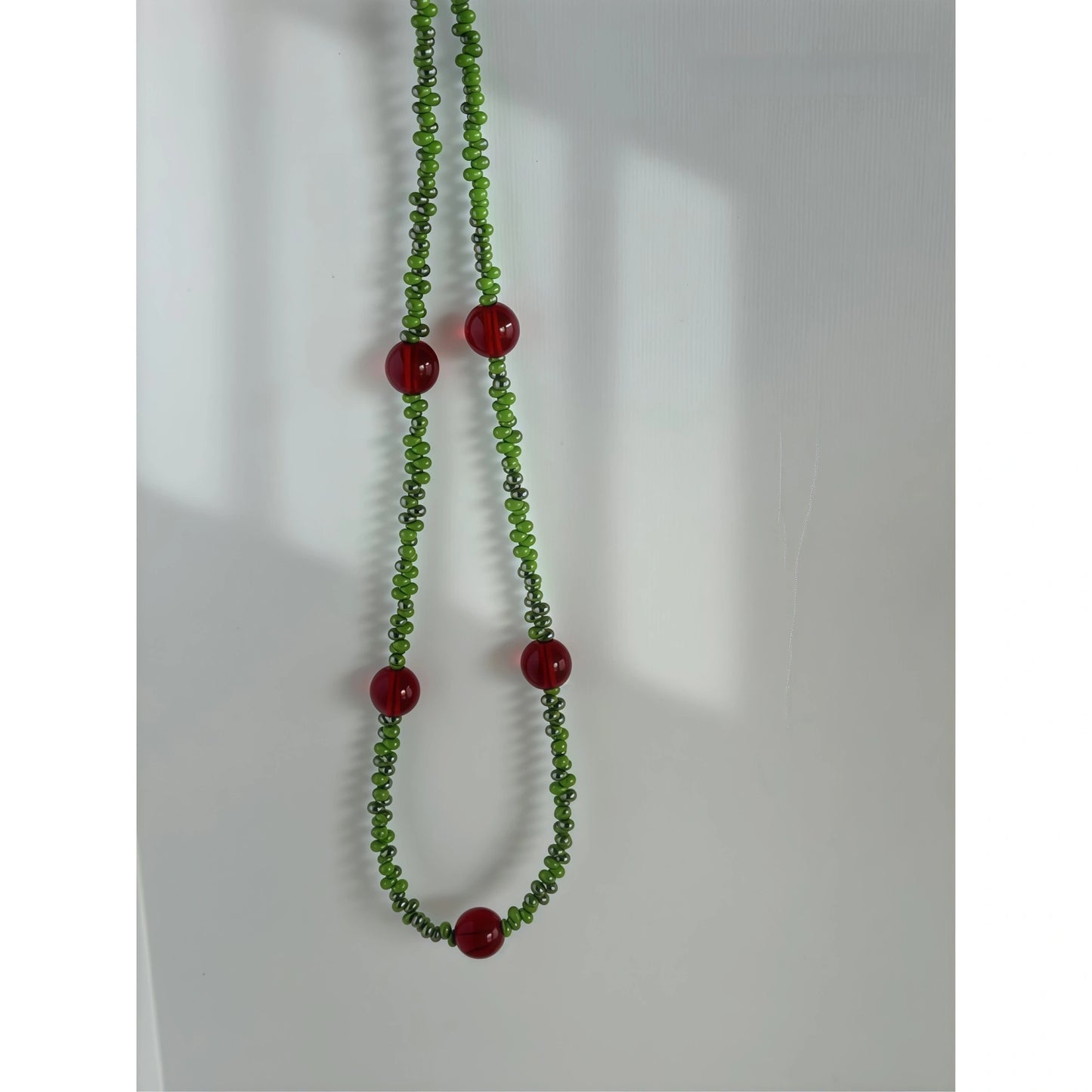 Oasis Flower - Irregular Twisted Czech Glass Bead Drop Earrings & Necklace Set - Creativity & Passion