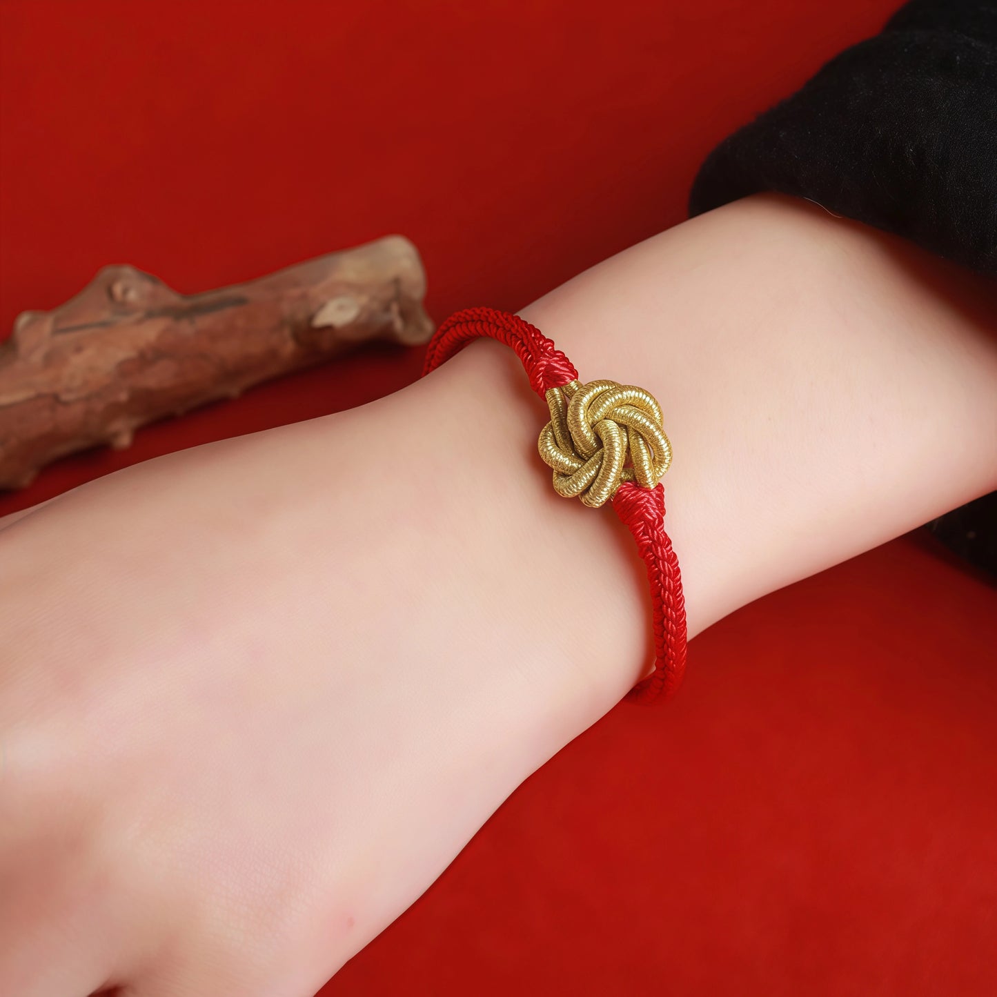 Professional woman wearing mandala bond bracelet in office setting - empowerment jewelry