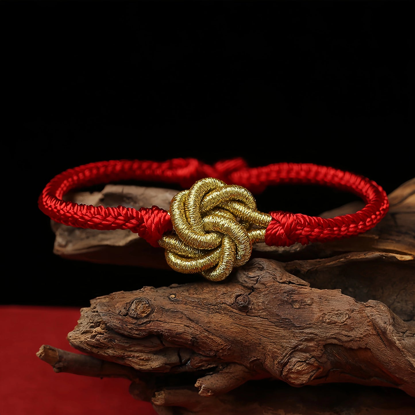 Traditional Chinese knot bond bracelet with intricate mandala pattern - Eastern spiritual jewelry