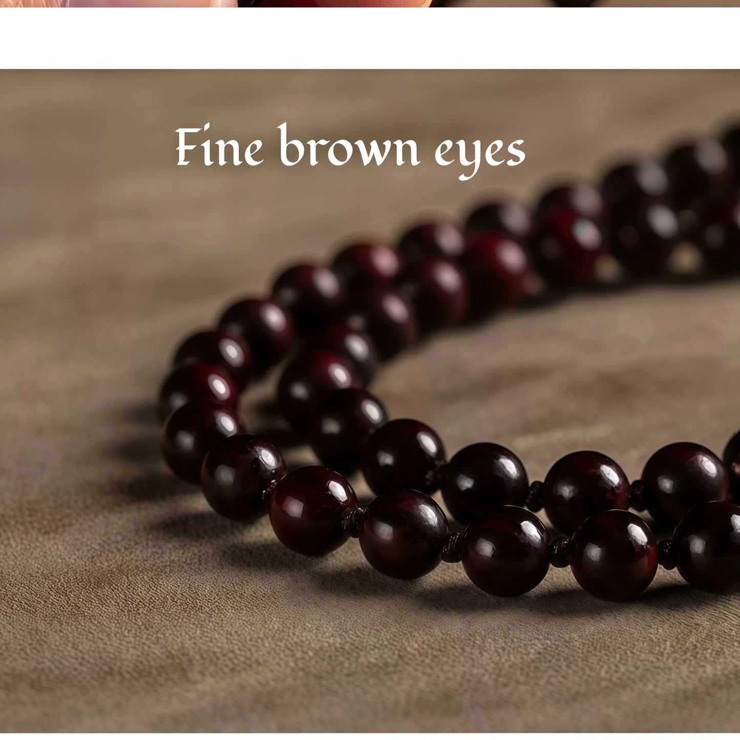 Sandalwood & Bodhi Bead Necklace - Adjustable Spiritual Mala Cord String