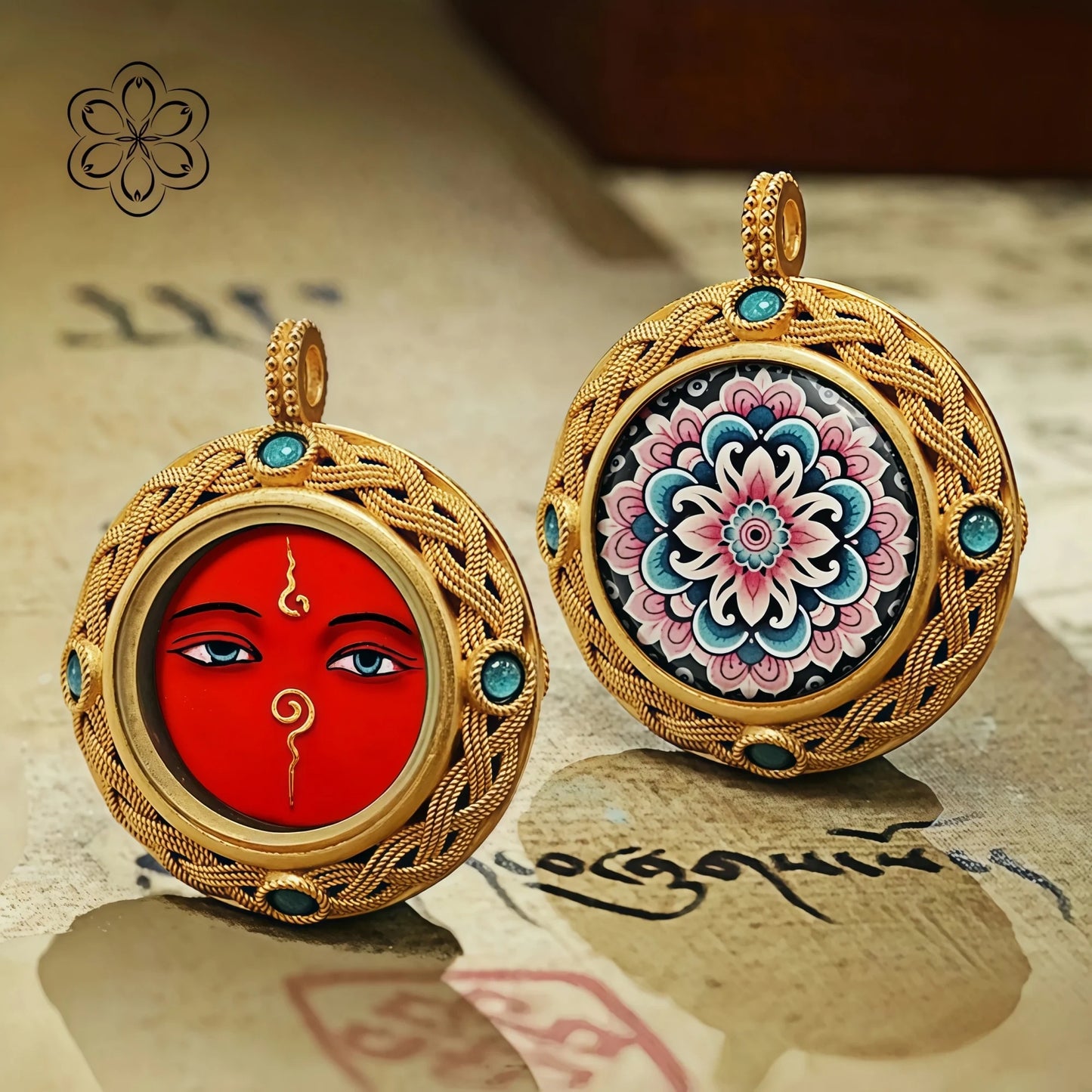 Buddha's Wisdom Eye Thangka Pendant - Clarity & Enlightenment Talisman Necklace Car Charm