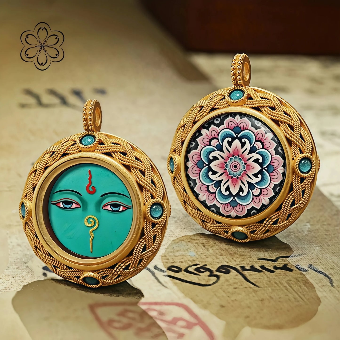 Buddha's Wisdom Eye Thangka Pendant - Clarity & Enlightenment Talisman Necklace Car Charm