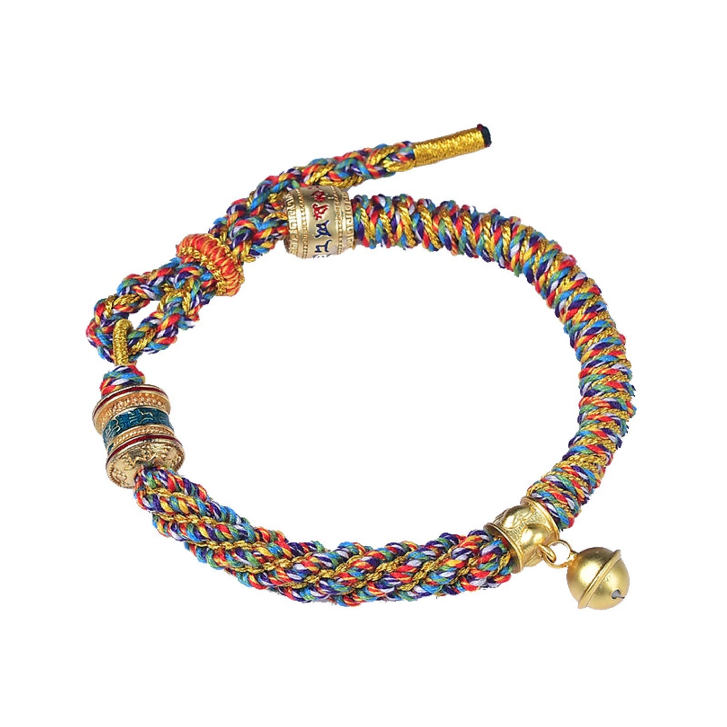 Tibetan Style Colorful Corn Knot Braided Lucky Cotton Bracelet