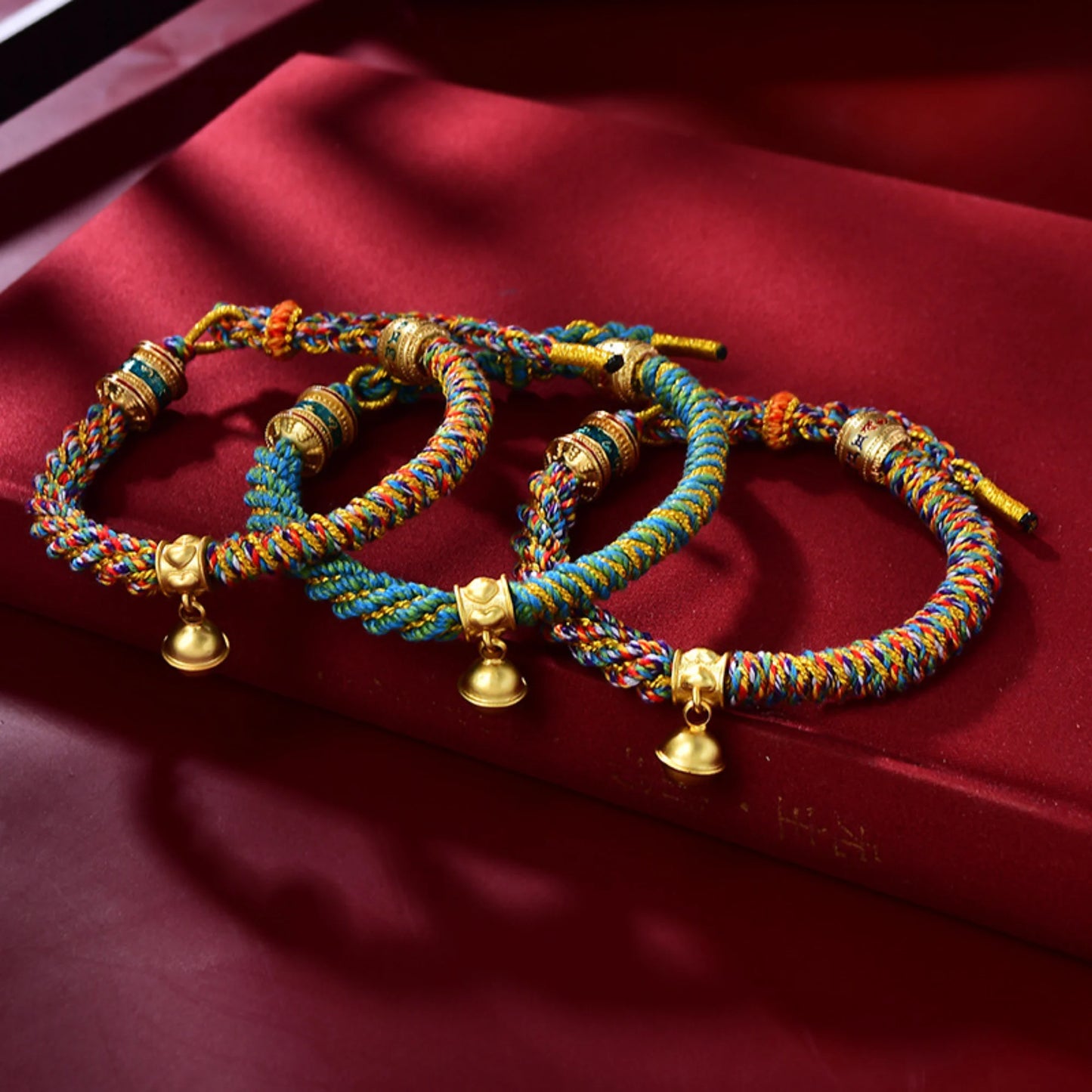 Tibetan Style Colorful Corn Knot Braided Lucky Cotton Bracelet