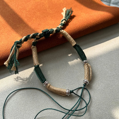 Mulstio Hand Woven Spiritual Protection Rope Bracelet Root Chakra Empowerment Amulet
