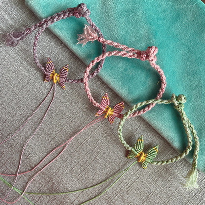 Mulstio Hand Woven Butterfly Bracelet Spiritual Metamorphosis Empowerment Rope