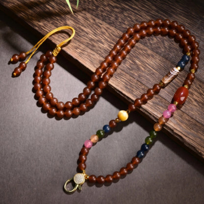 Sugar Chalcedony Beaded Necklace Multi Gemstone Empowerment Jewelry