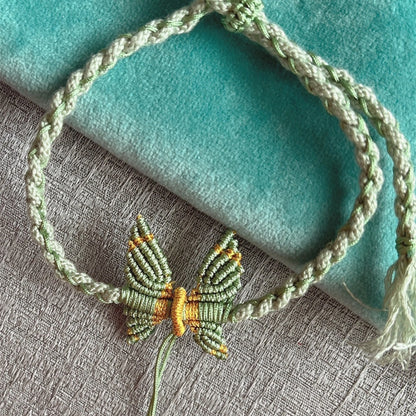 Mulstio Hand Woven Butterfly Bracelet Spiritual Metamorphosis Empowerment Rope