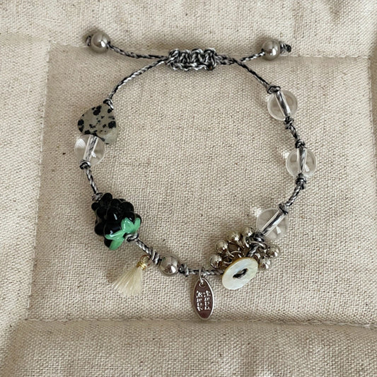 Boho Multi Element Crystal Bracelet Braided Cord Empowered Jewelry