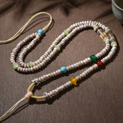Mulstio Star Moon Bodhi Seed Necklace Dzi Bead Spiritual Empowerment Jewelry