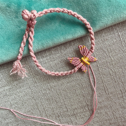 Mulstio Hand Woven Butterfly Bracelet Spiritual Metamorphosis Empowerment Rope