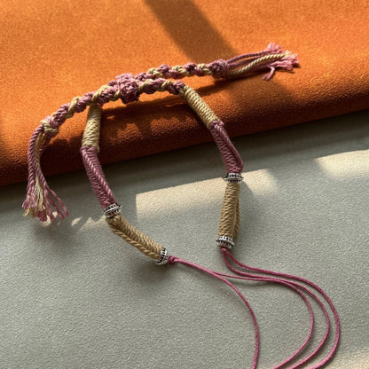 Mulstio Hand Woven Spiritual Protection Rope Bracelet Root Chakra Empowerment Amulet