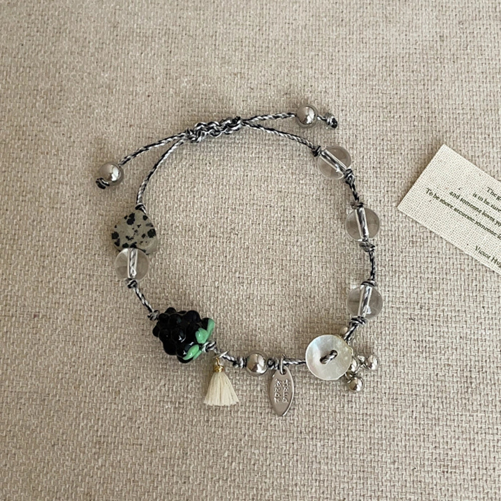 Boho Multi Element Crystal Bracelet Braided Cord Empowered Jewelry