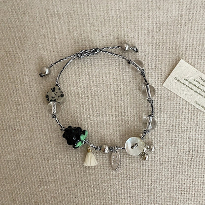 Boho Multi Element Crystal Bracelet Braided Cord Empowered Jewelry