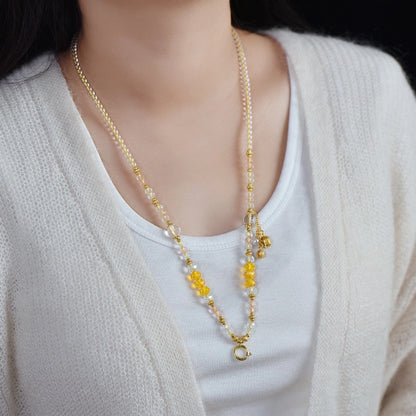 Mulstio Austrian Crystal Healing Necklace Cord Handcrafted Spiritual Protection Jewelry for Women
