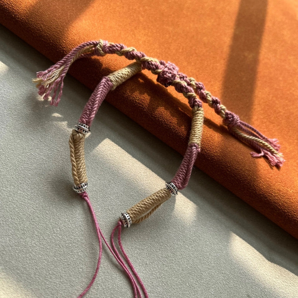 Mulstio Hand Woven Spiritual Protection Rope Bracelet Root Chakra Empowerment Amulet
