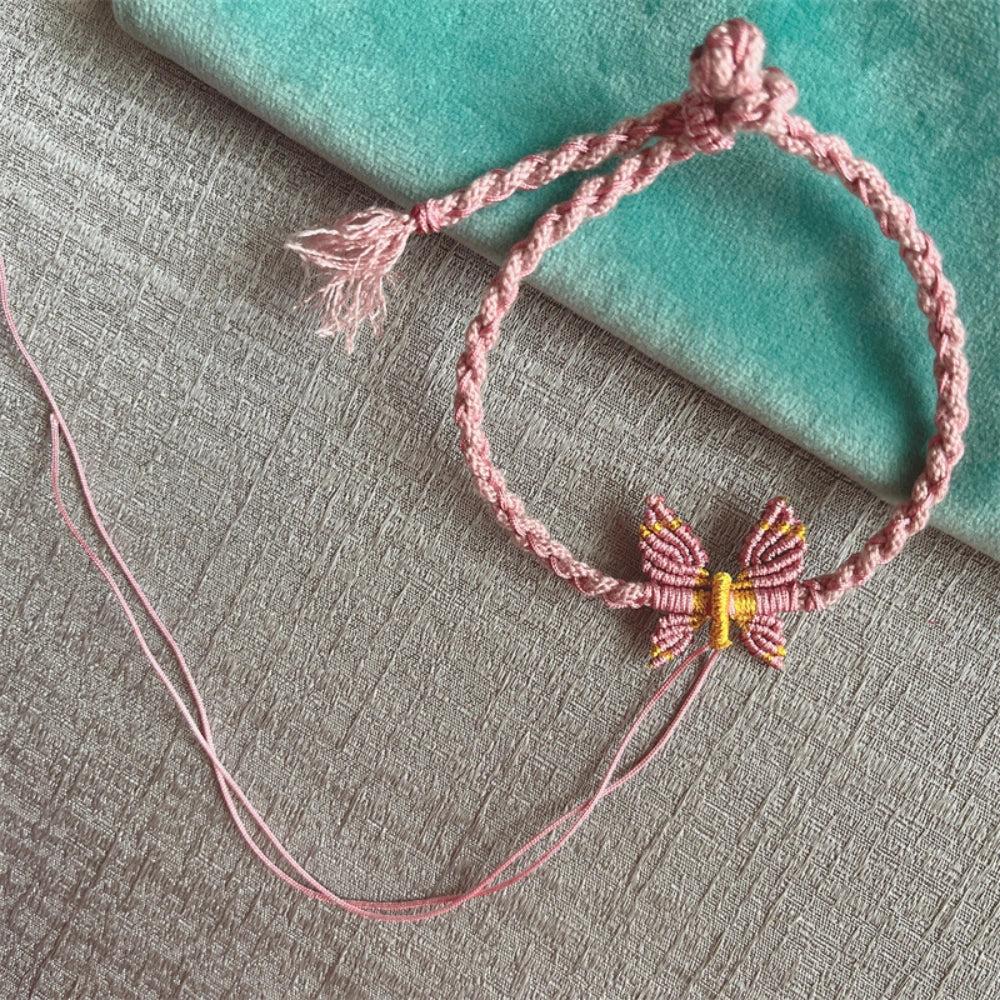 Mulstio Hand Woven Butterfly Bracelet Spiritual Metamorphosis Empowerment Rope