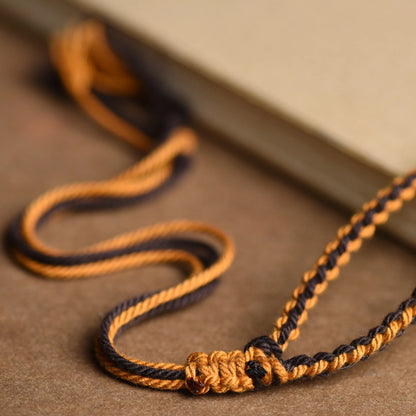 "Inner Radiance" Handwoven Carnelian Agate & Dzi Bead Empowerment Necklace
