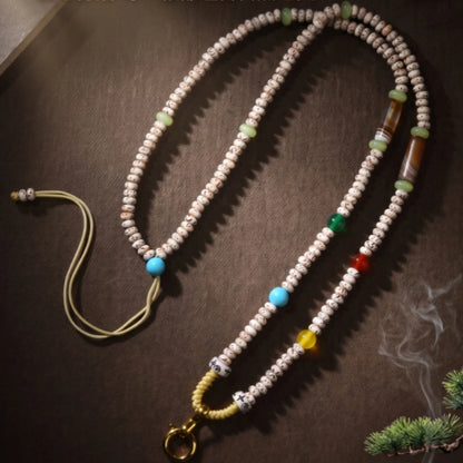Mulstio Star Moon Bodhi Seed Necklace Dzi Bead Spiritual Empowerment Jewelry