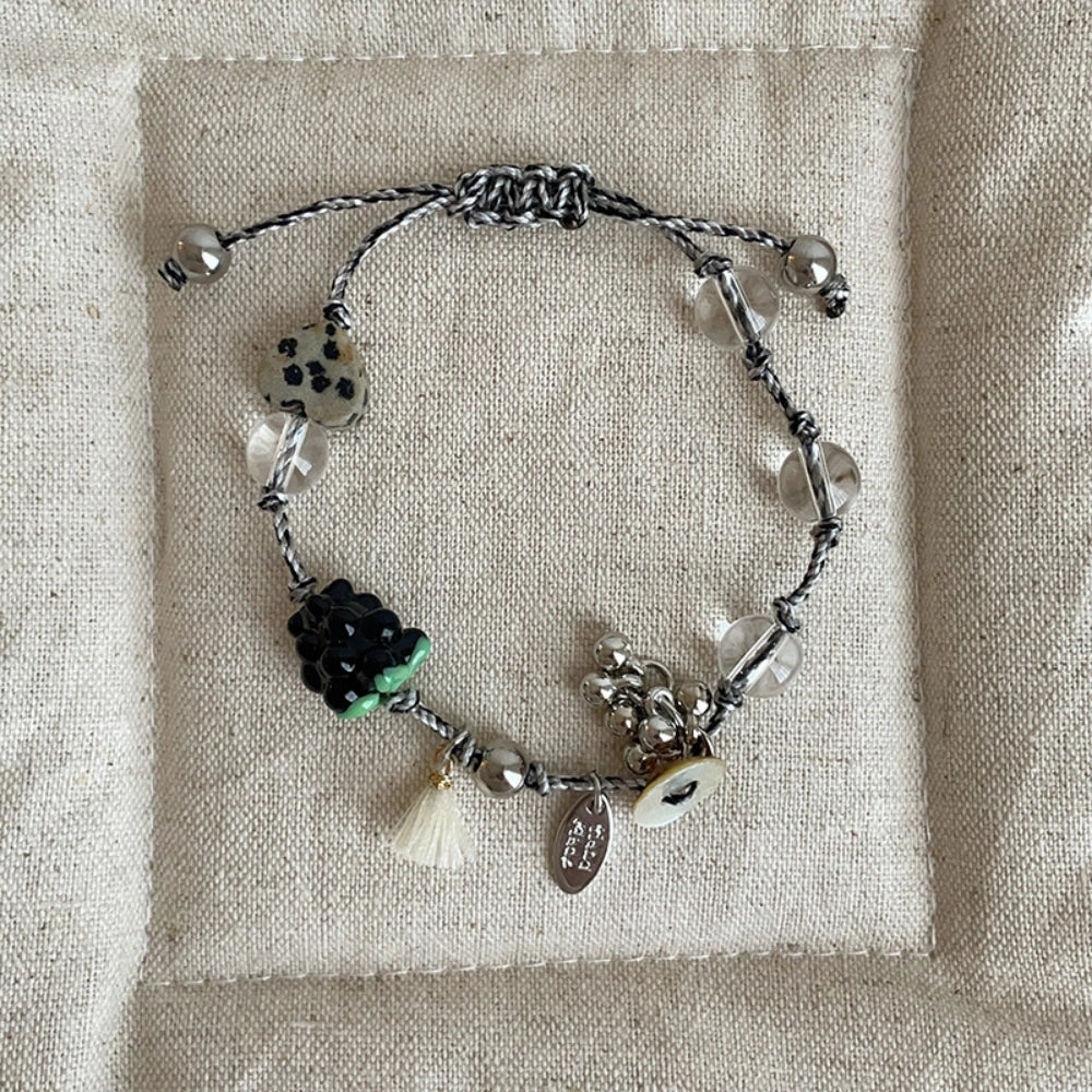 Boho Multi Element Crystal Bracelet Braided Cord Empowered Jewelry