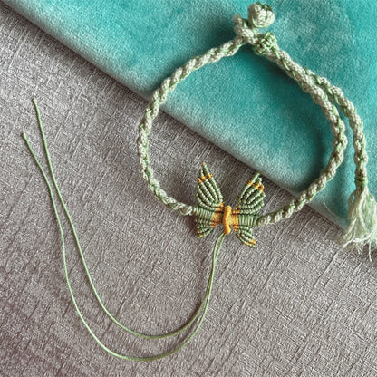 Mulstio Hand Woven Butterfly Bracelet Spiritual Metamorphosis Empowerment Rope