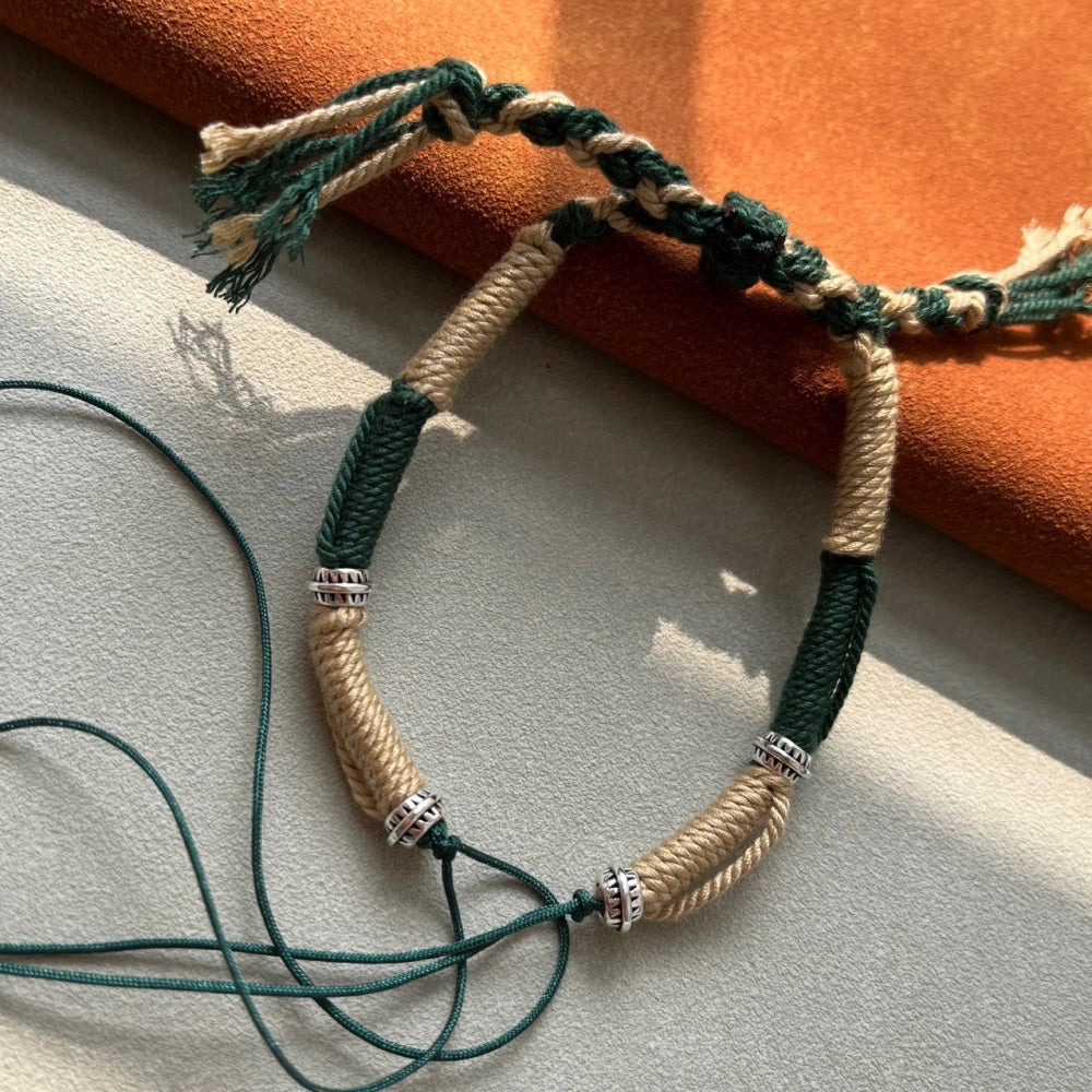 Mulstio Hand Woven Spiritual Protection Rope Bracelet Root Chakra Empowerment Amulet