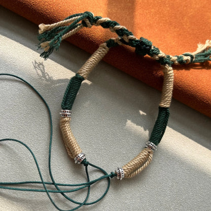 Mulstio Hand Woven Spiritual Protection Rope Bracelet Root Chakra Empowerment Amulet