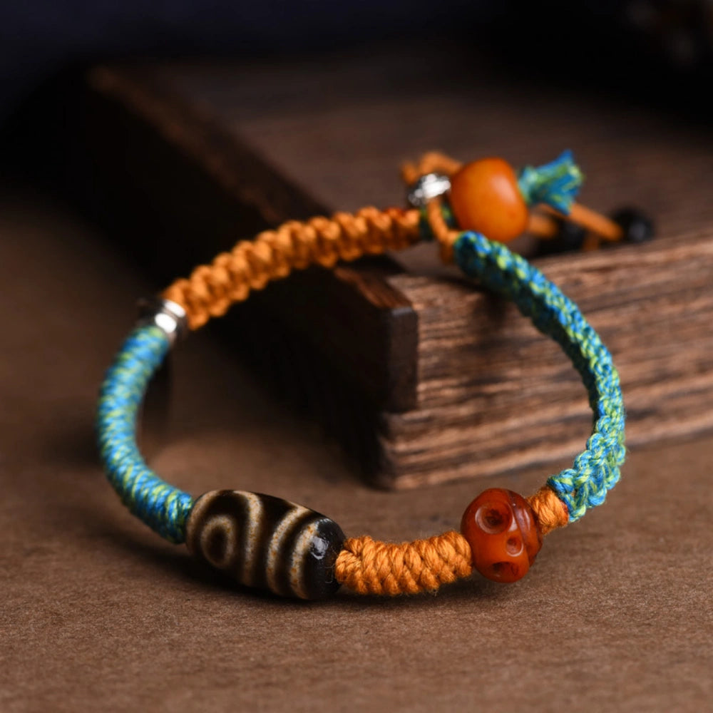 Modern Empowerment Tibetan Dzi Bead Bracelet Agate Protection Jewelry for Women