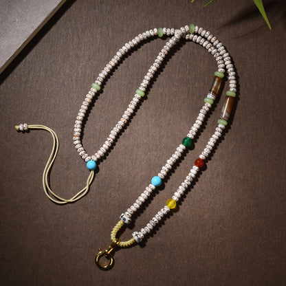 Mulstio Star Moon Bodhi Seed Necklace Dzi Bead Spiritual Empowerment Jewelry