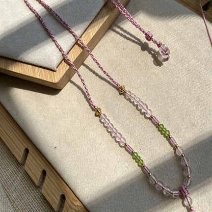Handmade Crystal Necklace Cord Braided Healing Stone Pendant Rope Empowered Feng Shui Jewelry Mulstio