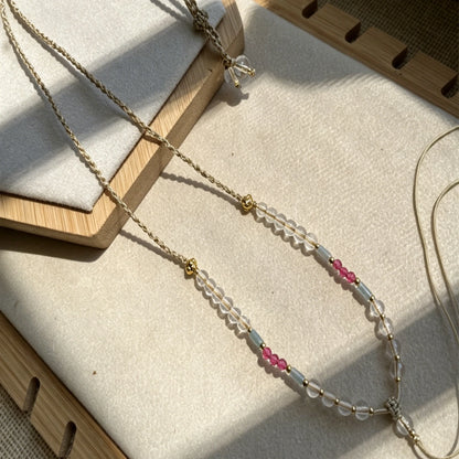Handmade Crystal Necklace Cord Braided Healing Stone Pendant Rope Empowered Feng Shui Jewelry Mulstio