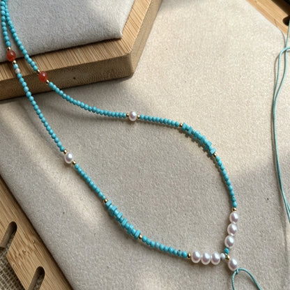 Handmade Cord Necklace Optimized Turquoise Choker Spiritual Empowerment Jewelry