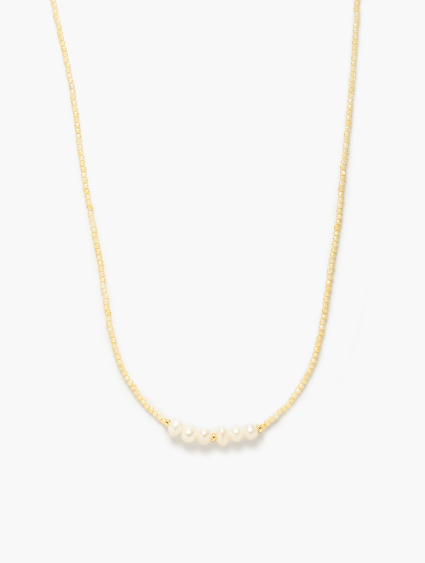 Natural Pearl Tiny Gemstone Beaded Choker