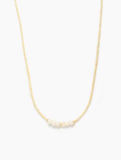 Natural Pearl Tiny Gemstone Beaded Choker