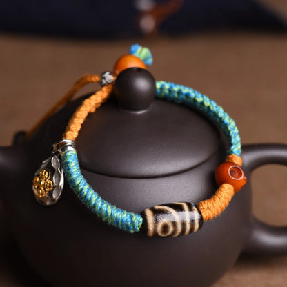 Modern Empowerment Tibetan Dzi Bead Bracelet Agate Protection Jewelry for Women