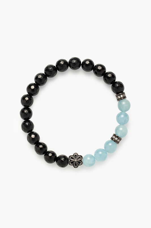 Birthstone Aquamarine Bracelet - MAR - Quarter Eclipse Mulstio - 1