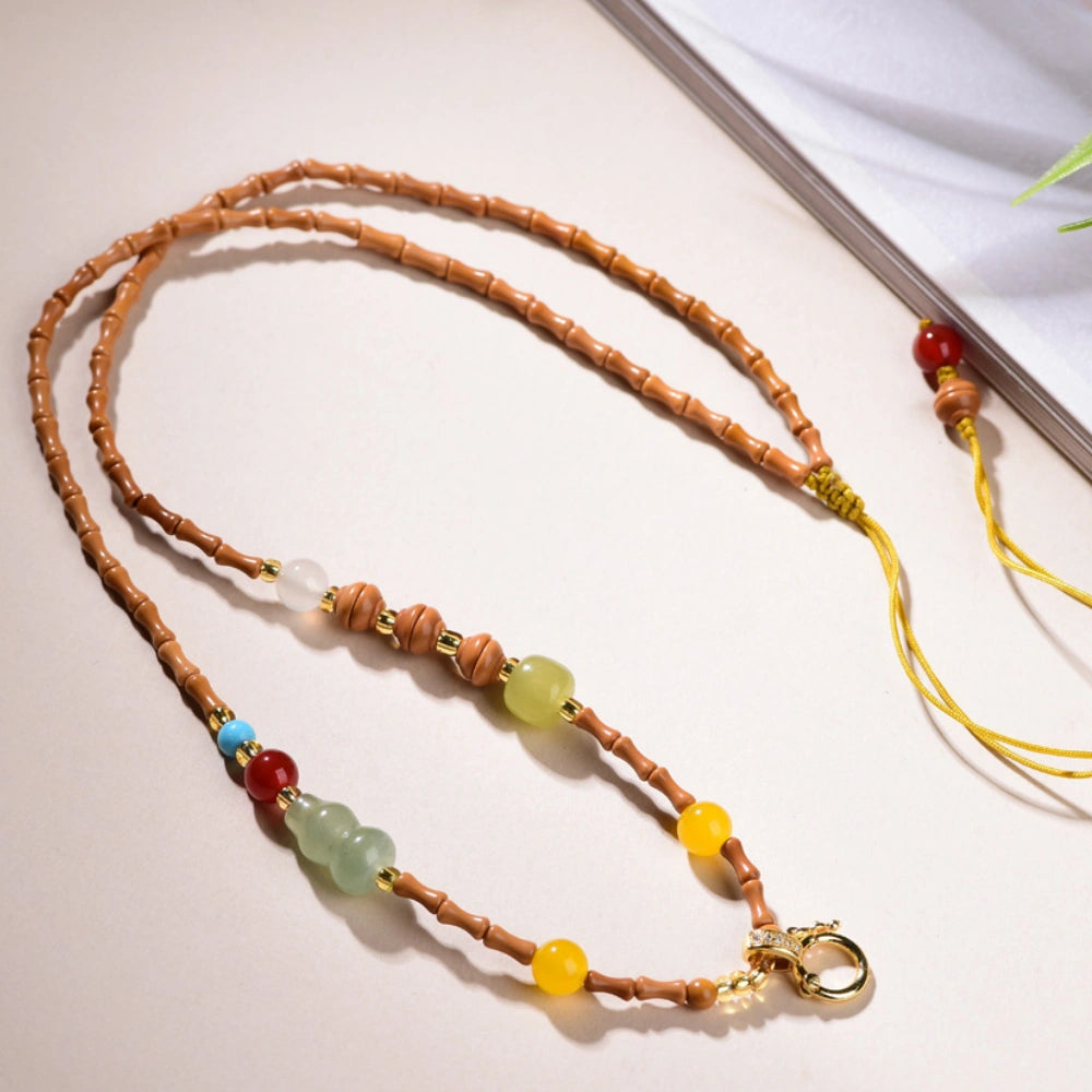 Olive Nut Multi Gemstone Multipurpose Chain Abundance Protection Necklace Spiritual Empowerment Jewelry Mulstio