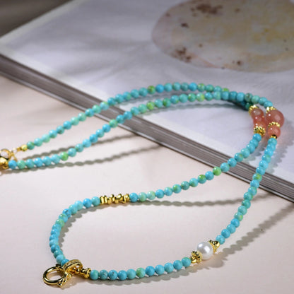 Mulstio Guardian Turquoise Necklace Natural Agate Empowerment Jewelry for Women