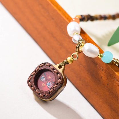 Mulstio Tigers Eye Necklace Wealth Thangka Pendant Empowerment Jewelry for Modern Women
